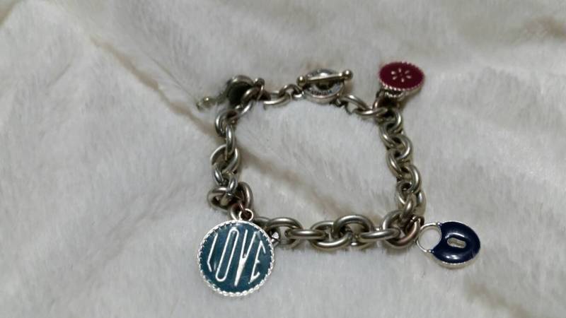 Aeropostale 1987 Silber Getönt Kette Liebe Bettelarmband Modeschmuck Mode Accessoire von EastIdahoCompany