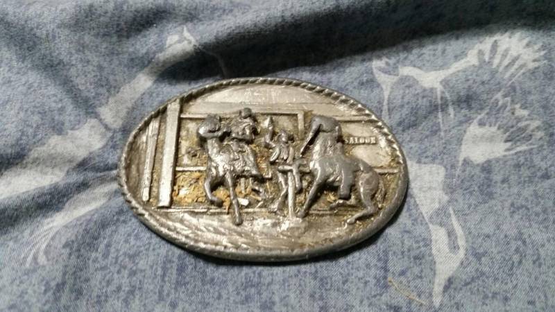 Bergamont Brass Works Saloon Mit Pferde Motiv Gürtelschnalle Western Style von EastIdahoCompany