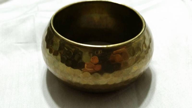 Große Messing Hand Pounded Armreif Armband Modeschmuck Mode Accessoire von EastIdahoCompany