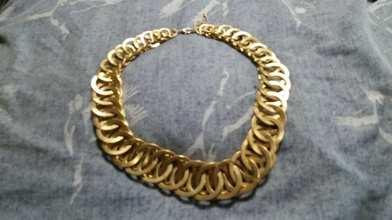 Großes Halsband 18 Zoll Gold Gewachstet Halskette Modeschmuck Modeaccessoire von EastIdahoCompany