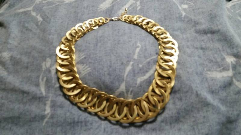 Großes Halsband 18 Zoll Gold Gewachstet Halskette Modeschmuck Modeaccessoire von EastIdahoCompany