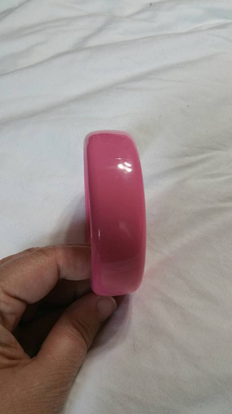 Kunststoff Hellrosa Armreif Armband Solid Color Modeschmuck von EastIdahoCompany