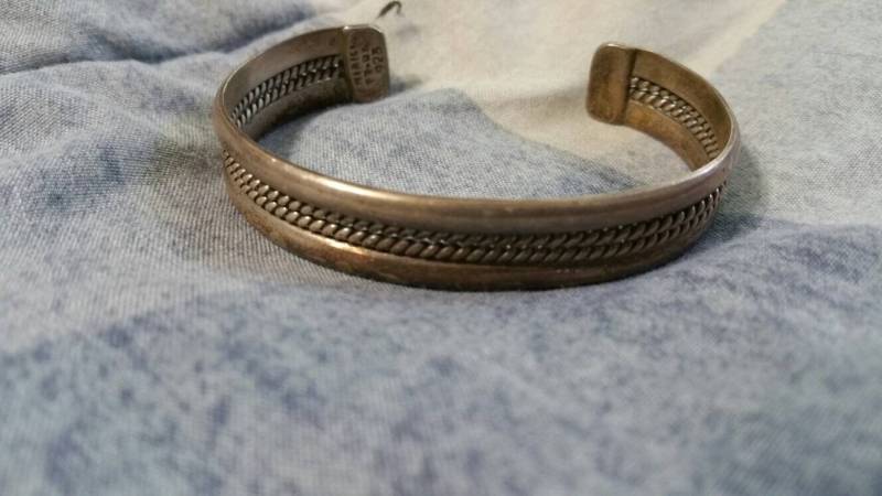 Mexiko 925 Silber Twisted Kette Dekorative Bling Verzieren Metall Manschette Armband Modeschmuck Mode Accessoire von EastIdahoCompany