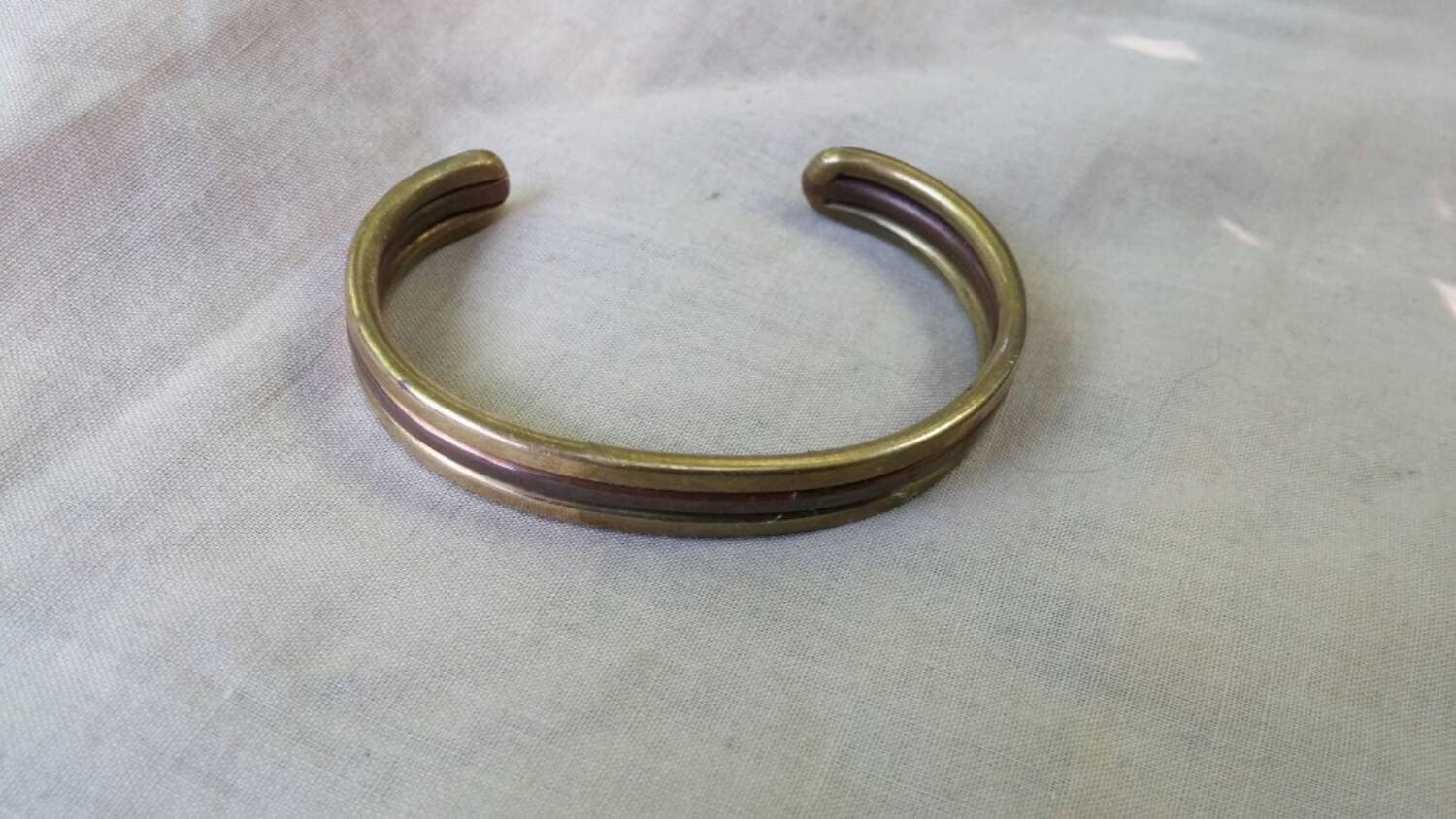 Sale Dekoratives Bling Messing Und Kupfer Manschettenarmband Modeschmuck Modeaccessoire von EastIdahoCompany