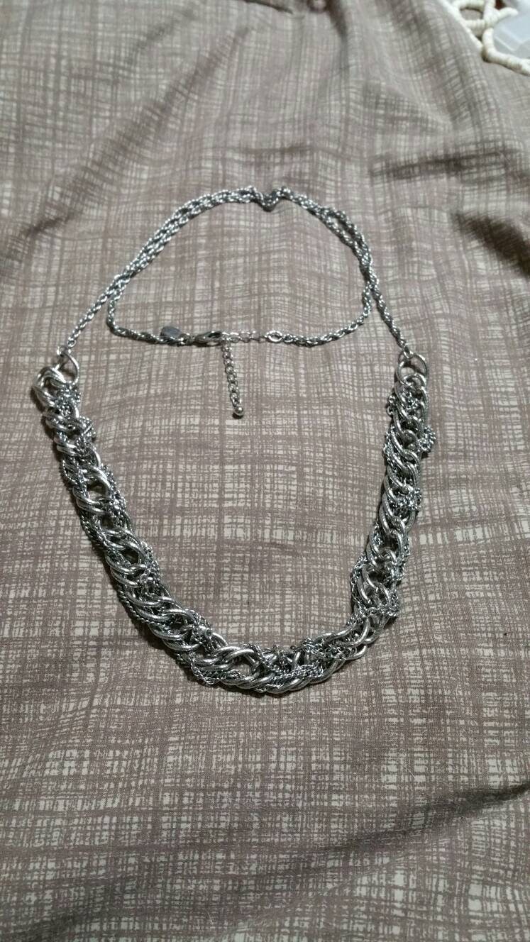 Silber Getönt, Panzerkette Und Einzelnes Seil, 36-Zoll-Halskette, Modeschmuck, Mode-Accessoire von EastIdahoCompany