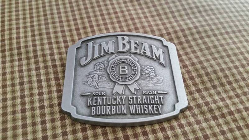 Western Style Jim Beam Sour Mash Kentucky Straight Bourbon Whisky Gürtelschnalle Modeaccessoire von EastIdahoCompany
