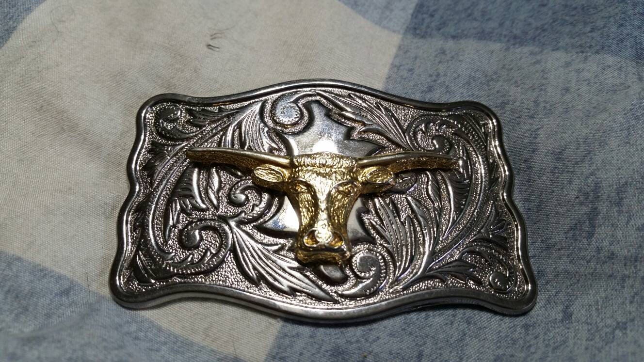 Western Style Rechteckig Lange Horn Gürtelschnalle Modeschmuck Mode Accessoire von EastIdahoCompany