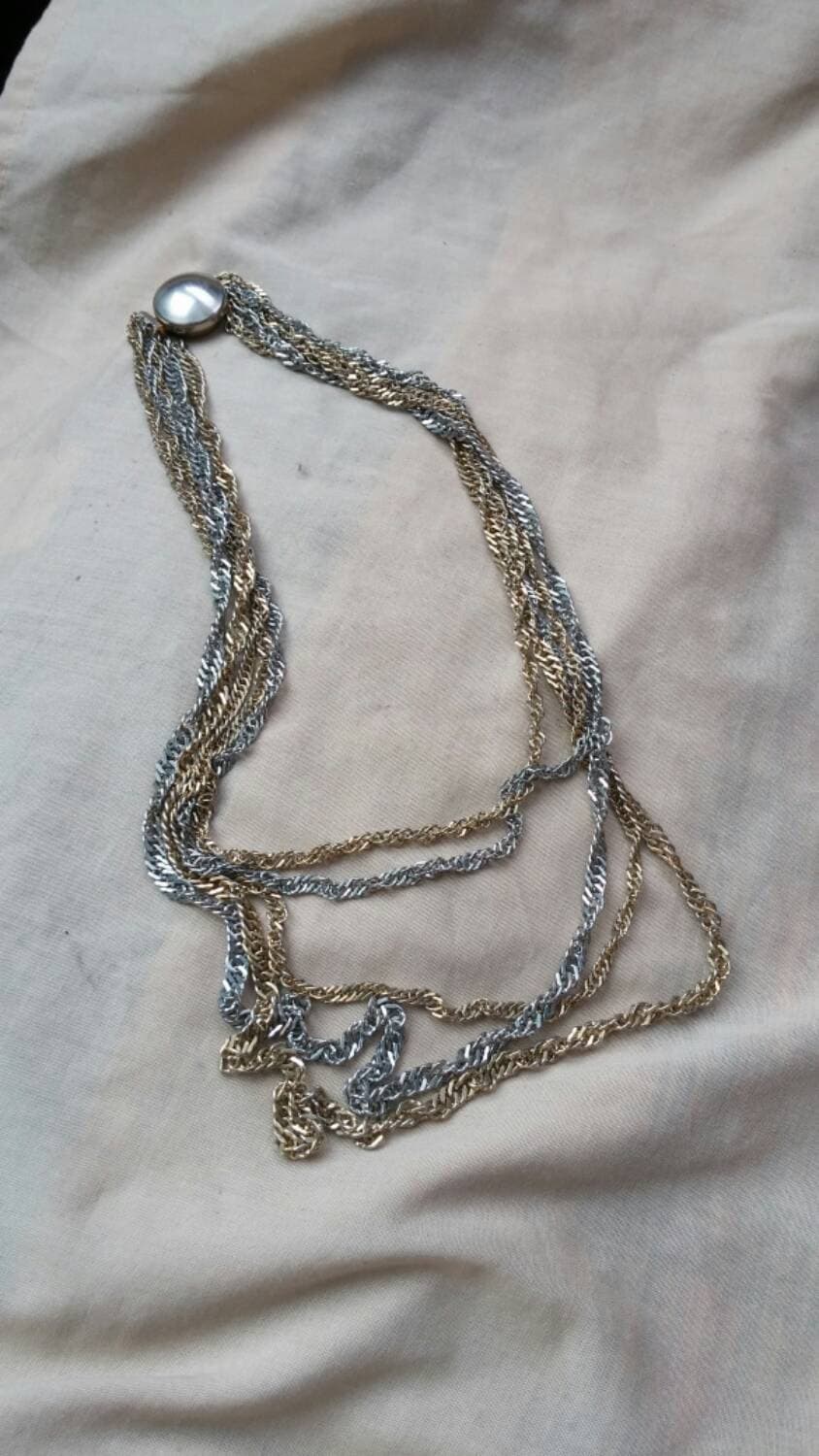 Zwei Toned Twisted Kette Multi Strang 22 Zoll Halskette Modeschmuck Mode Accessoire von EastIdahoCompany