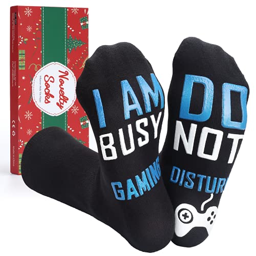 Lustige Geschenke für Teenager Socken Zocken - Lustige Socken Gamer Geschenk Junge 10 + Jahre Geschenkideen Socken Lustig Weihnachtsgeschenke für Männer Geschenke Weihnachten Adventskalender Füllung von EastPin