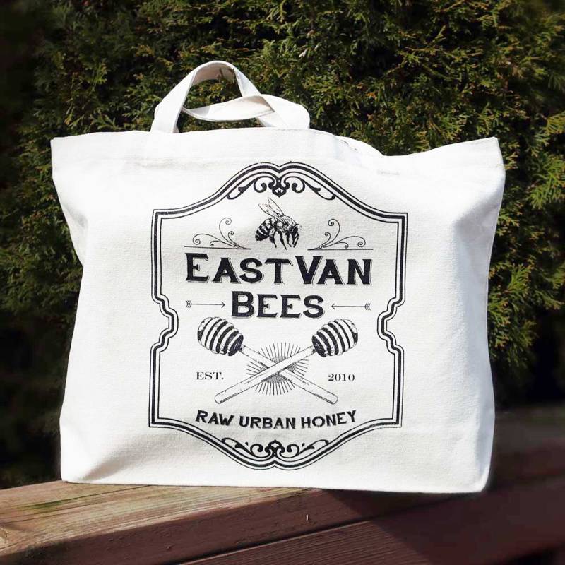 Vintage Honey Label Tragetasche Aus Dickem Canvas, 100 % Gewebte Baumwolle Vintage Honey Label Tragetasche Aus Dickem Canvas, 100 % Gewebte Baumwolle von EastVanBees