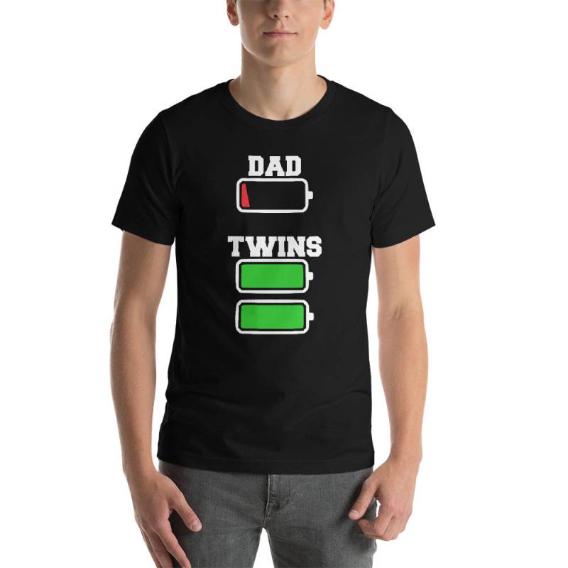 Papa Zwillinge Batterie T-Shirt, Papa-T-Shirts, Cool-T-Shirt, T-Shirts, Lustige Papa-T-Shirts von EastWestTeez