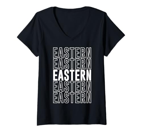 Damen Östlich T-Shirt mit V-Ausschnitt Damen Östlich T-Shirt mit V-Ausschnitt von Eastern Apparel