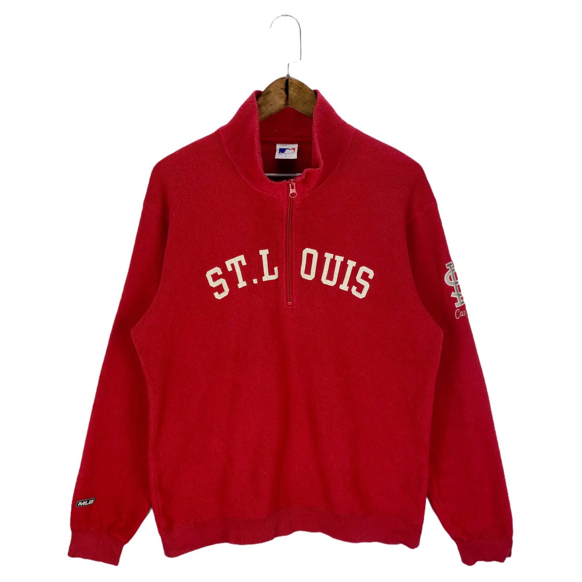 Vintage 2003 St. Louis Cardinals Fleece Half Zip Pullover Großes Logo Spellout Größe L Vintage 2003 St. Louis Cardinals Fleece Half Zip Pullover Großes Logo Spellout Größe L von EasternGarment