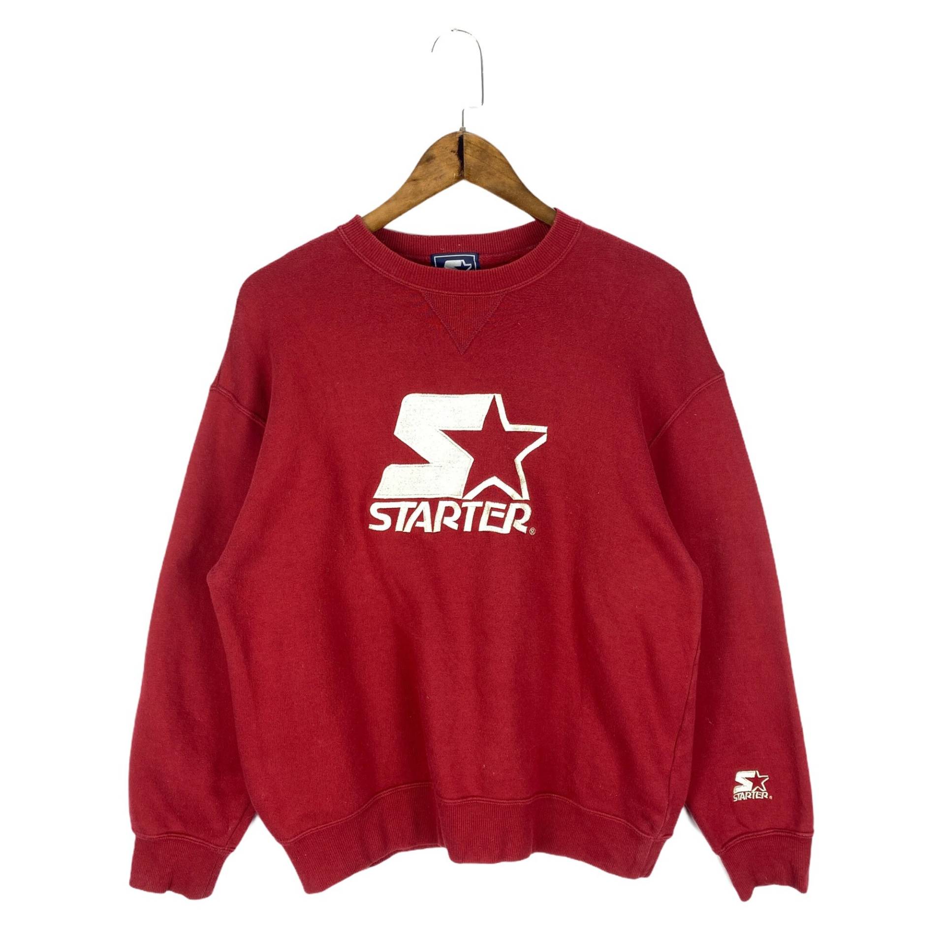 Vintage Stater Sweatshirt Crewneck Big Logo Stickerei Rot Made in Japan Pullover Jumper Größe L Vintage Stater Sweatshirt Crewneck Big Logo Stickerei Rot Made in Japan Pullover Jumper Größe L von EasternGarment
