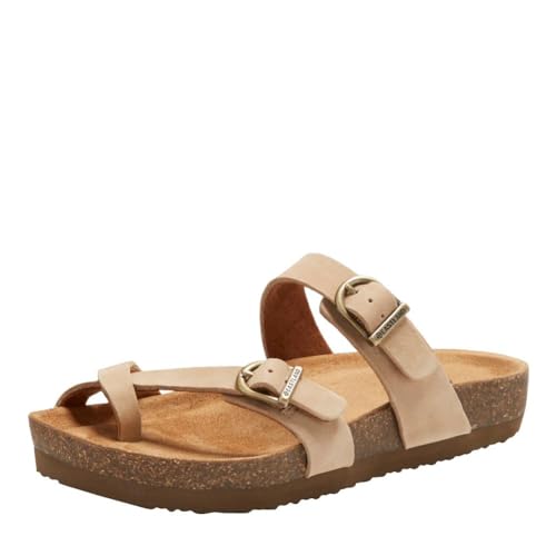 Eastland Tiogo - Sandstone Nubuck Cross Toe Footbed Slide Sandal von Eastland