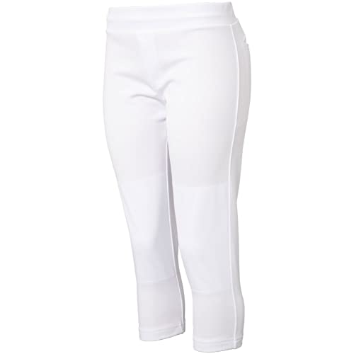 Easton Zone Fastpitch Softball Pant | Womens | Large| White | 2020 | Low-Rise Waistband with Draw Cord | Sewn-Down Set-In Back Pockets von Easton