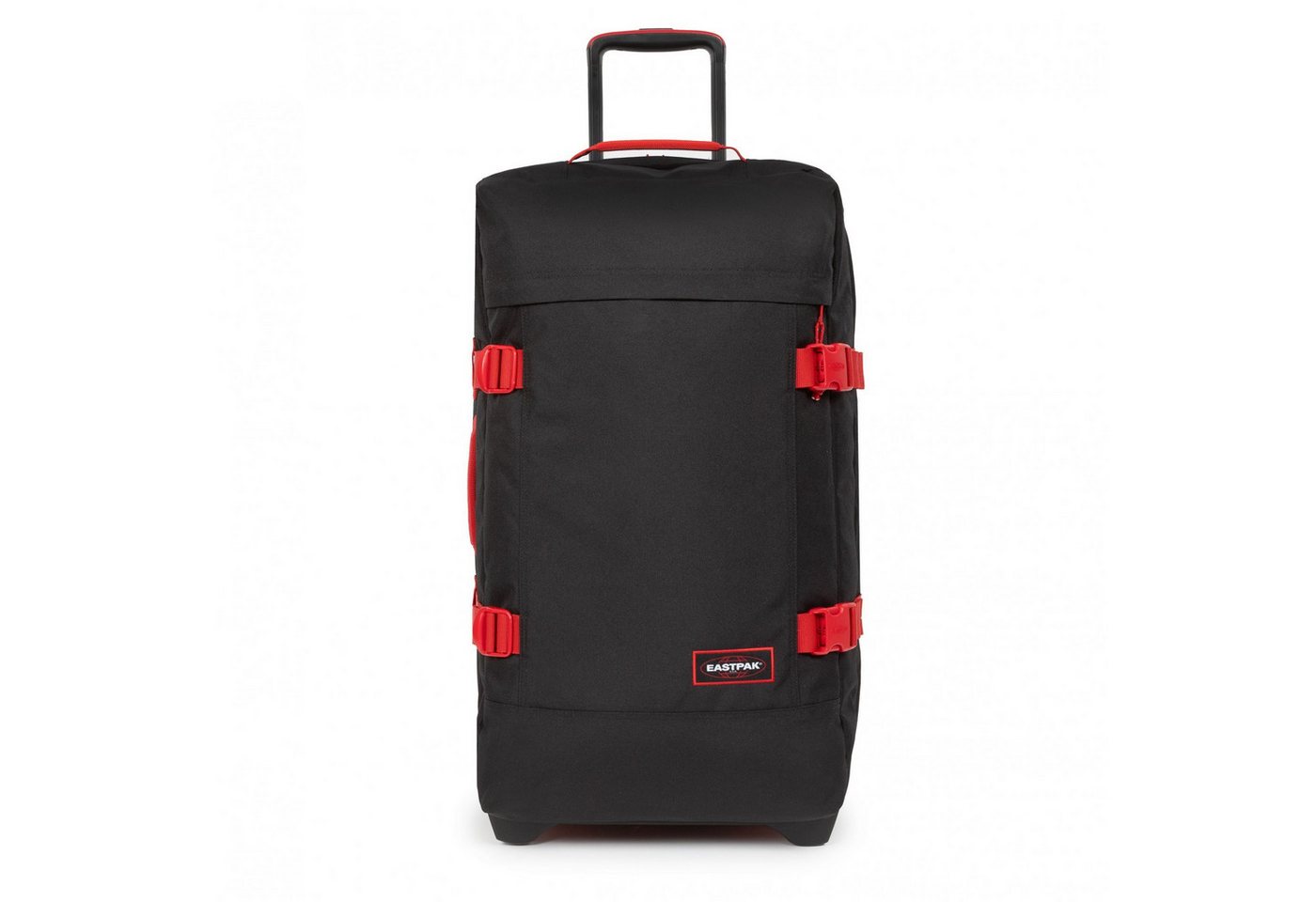Eastpak Reisetasche Tranverz L Kontrast Scarlet (121 Liter) mit Rollen schwarz/rot von Eastpak