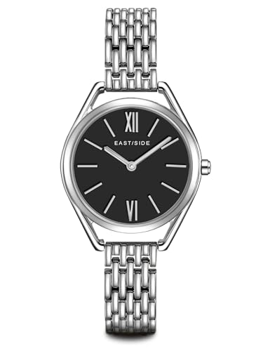 Eastside Damen Uhr analog Quarzwerk mit Edelstahl Armband Silber 10080065 von Eastside