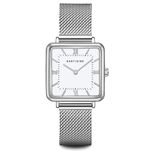 Eastside Damen Uhr analog Japan Quarzwerk mit Edelstahl Silber Armband 10080085 von Eastside