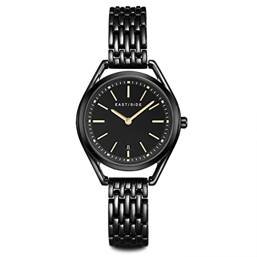 Eastside Damen Uhr analog Japan Quarzwerk mit Edelstahl schwarz Armband 10080067 von Eastside
