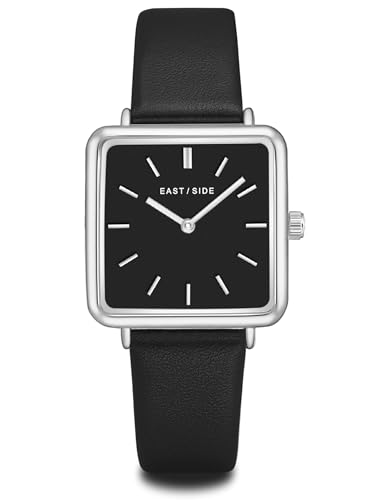 Eastside Damen Uhr analog Japanisches Quarzwerk mit Leder Armband schwarz 10080051 von Eastside