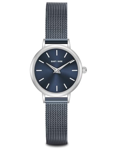 Eastside Damen Uhr analog Quarzwerk mit Edelstahl Armband blau 10080140 von Eastside
