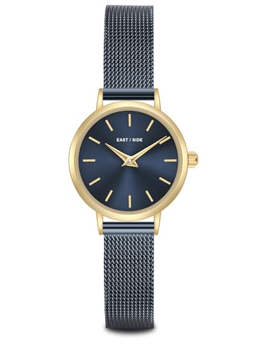 Eastside Damen Uhr analog Quarzwerk mit Edelstahl Armband blau 10080141 von Eastside