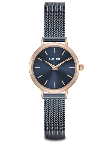 Eastside Damen Uhr analog Quarzwerk mit Edelstahl Armband blau 10080144 von Eastside