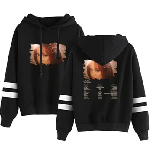 Ayliva 2025 Tour Merch Kapuzenpullover Unisex Hip-Hop Bedruckt Pullover Ohne Taschen Harajuku Mode Langärmeliges Kleidungsstück-Black||s von Easwisa