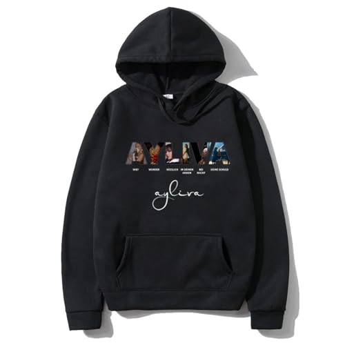 Ayliva Concert Tour 2025 Bedruckt Kapuzenpullover Retro Mode Unisex Streetwear Y2K Lässig Sweatshirts Langärmelig Pullover-Black||l von Easwisa