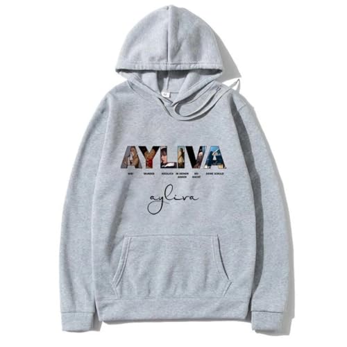 Ayliva Concert Tour 2025 Bedruckt Kapuzenpullover Retro Mode Unisex Streetwear Y2K Lässig Sweatshirts Langärmelig Pullover-Grey||x_s von Easwisa