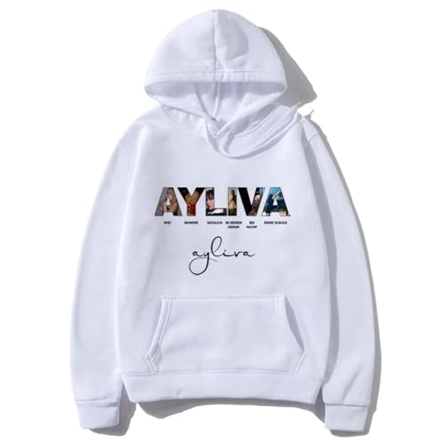 Ayliva Concert Tour 2025 Bedruckt Kapuzenpullover Retro Mode Unisex Streetwear Y2K Lässig Sweatshirts Langärmelig Pullover-White||x_l von Easwisa