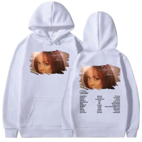 Ayliva Tour 2025 Langarm Sweatshirts Mode Kapuzenpullover Herren Damen Hip-Hop Streetwear Retro Pullover-White||m von Easwisa