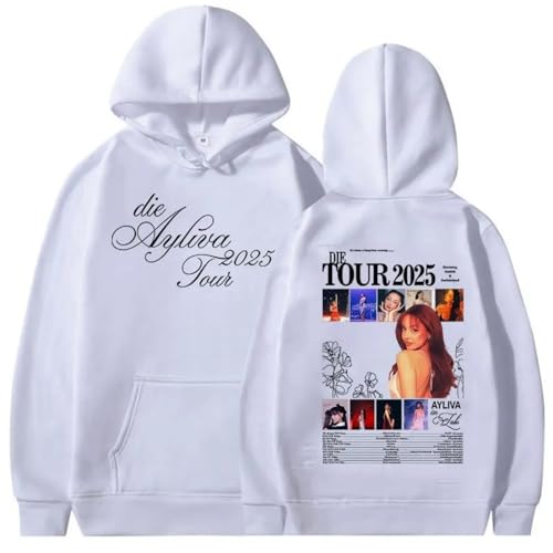 Ayliva Tour 2025 Langarm Sweatshirts Mode Kapuzenpullover Herren Damen Hip-Hop Streetwear Unisex Retro Pullover-White||x_s von Easwisa