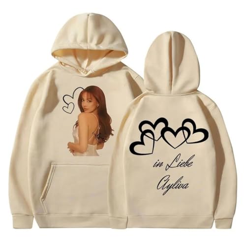Ayliva Tour 2025 Langarm Sweatshirts Mode Kapuzenpullover Herren Damen Hip-Hop Streetwear Unisex Y2k Vintage Pullover-Khaki||m von Easwisa