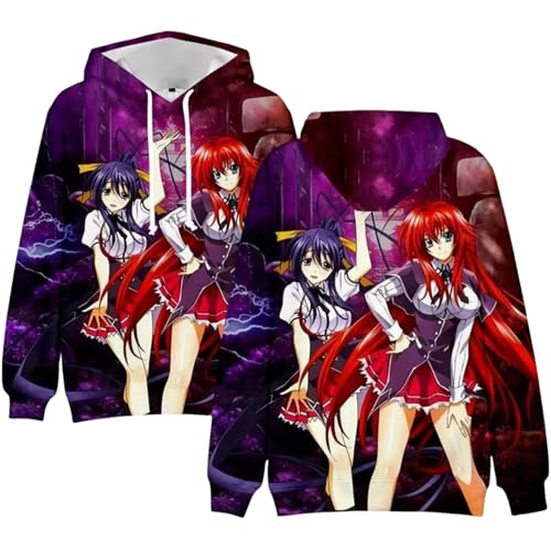 Easwisa Y2K-Kapuzenpulli Anime High School DxD 3D-Druck Pullover Harajuku Hip Hop Langärmelige Kleidung Kapuzenpullover Für Männer Und Frauen-J||4X_l von Easwisa