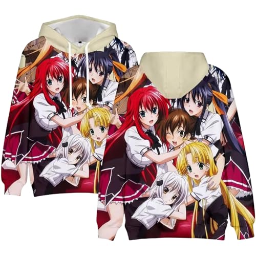 Easwisa Y2K-Kapuzenpulli Anime High School DxD 3D-Druck Pullover Harajuku Hip Hop Langärmelige Kleidung Kapuzenpullover Für Männer Und Frauen-J||4X_l von Easwisa