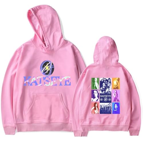 Kapuzenpullover Modisches Retro-Modell Für Männer Und Frauen Lässiger Harajuku-Stil Sweatshirt Speziell Für Katseye Fans Entworfen-Pink||m von Easwisa