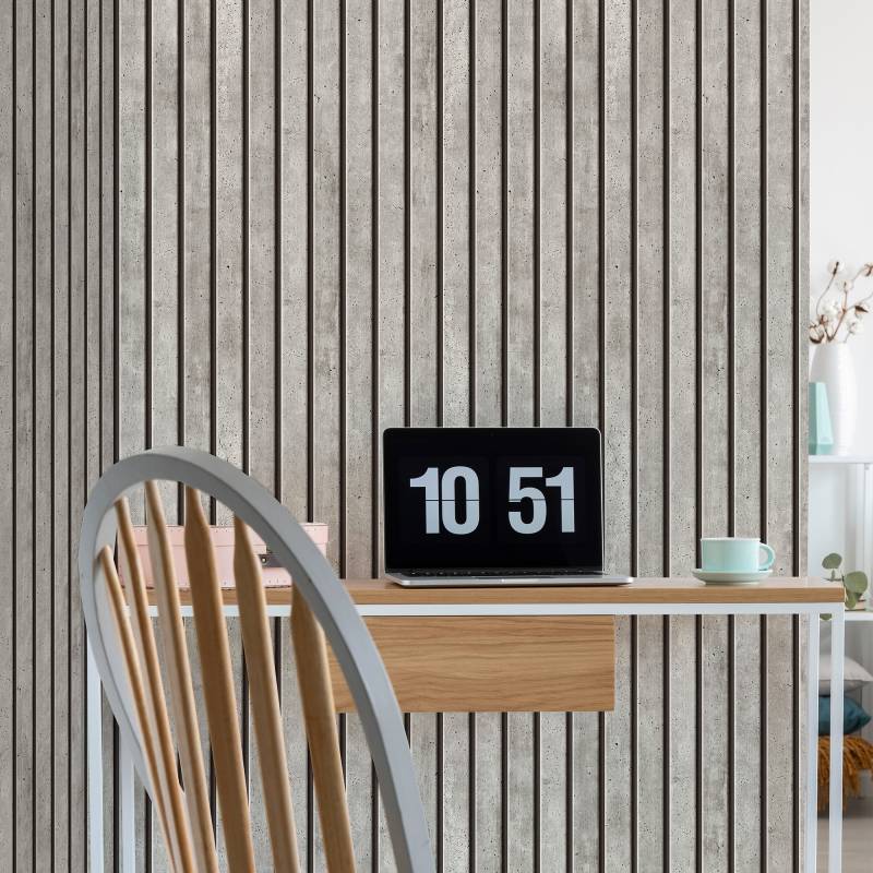 Easy Decor Vliestapete "Beton Gestreift" texturiert Design Tapeten von Easy Decor