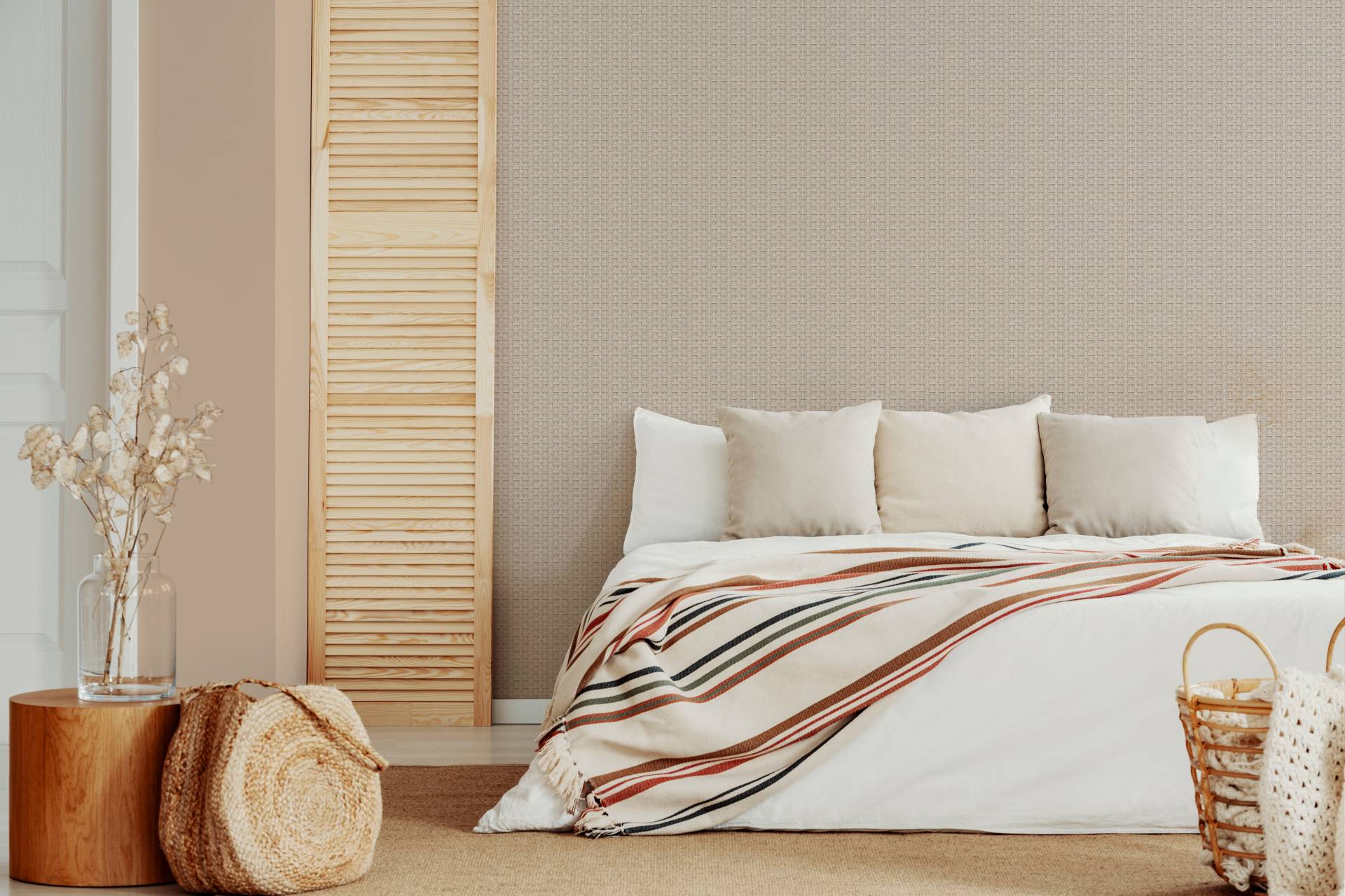 Easy Decor Vliestapete "Geflochtener Korb" neutral geprägt 10mx52cm (ca. 5m2) von Easy Decor