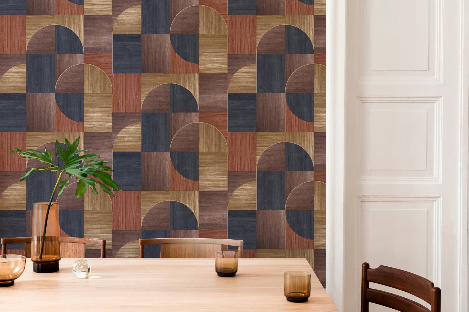 Easy Decor Vliestapete "Geo Holz" Holz geprägt 10mx52cm (ca. 5m2) von Easy Decor