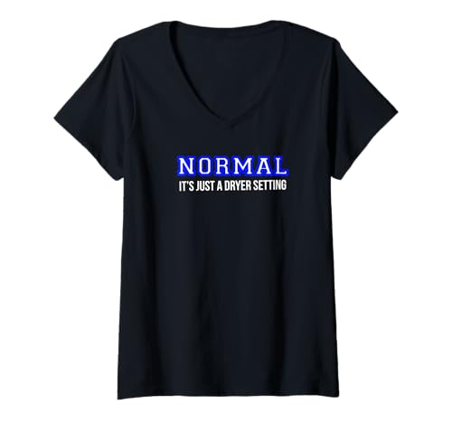 Damen Normal ist nur eine Umgebung Lustiges, inspirierendes Regenerationsprogramm T-Shirt mit V-Ausschnitt von Easy Does It By Design