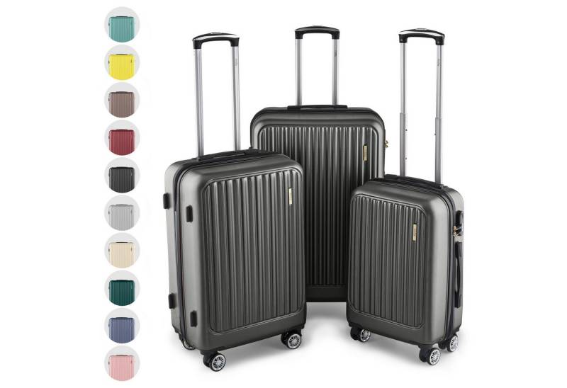 Easy Move Hartschalen-Trolley Leichter Rollkoffer ACE 026 - Reisekoffer, Hartschalenkoffer, 8 Rollen, Robuster Reisebegleiter aus ABS-Hartschale, versch. Größen von Easy Move