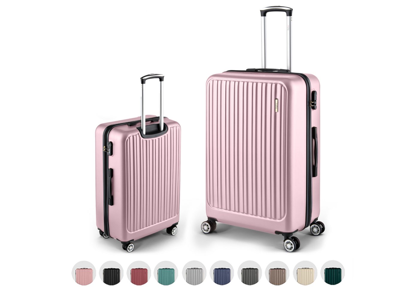 Easy Move Hartschalen-Trolley Leichter Rollkoffer ACE 026 - Reisekoffer, Hartschalenkoffer, 8 Rollen, Robuster Koffer aus ABS-Hartschale, 38L - Klein (54cm) von Easy Move