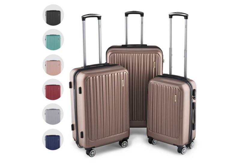 Easy Move Hartschalen-Trolley Leichter Rollkoffer ACE 026 - Reisekoffer, Hartschalenkoffer, 8 Rollen, Robustes Koffer-Set aus ABS-Hartschale, 3 Größen - M L XL von Easy Move