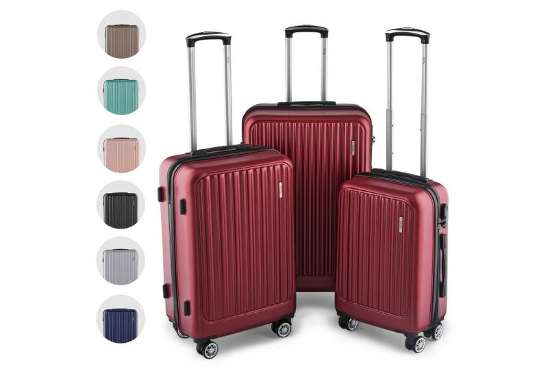 Easy Move Hartschalen-Trolley Leichter Rollkoffer ACE 026 - Reisekoffer, Hartschalenkoffer, 8 Rollen, Robustes Koffer-Set aus ABS-Hartschale, 3 Größen - M L XL von Easy Move