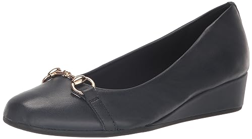 Easy Spirit Damen Guliana Pumps, Marineblaues Leder, 38 EU von Easy Spirit