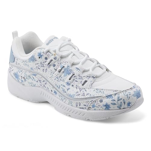Easy Spirit Romy Damen-Sneaker, Weiß/Blau mit Blumenmuster, 43 EU Easy Spirit Romy Damen-Sneaker, Weiß/Blau mit Blumenmuster, 43 EU von Easy Spirit