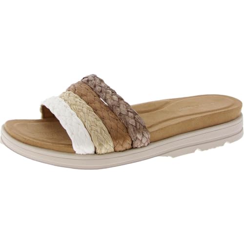 Riemchensandalen: Salma Round Toe by Easy Spirit, Natürlicher Multi-Bast, 40 EU von Easy Spirit