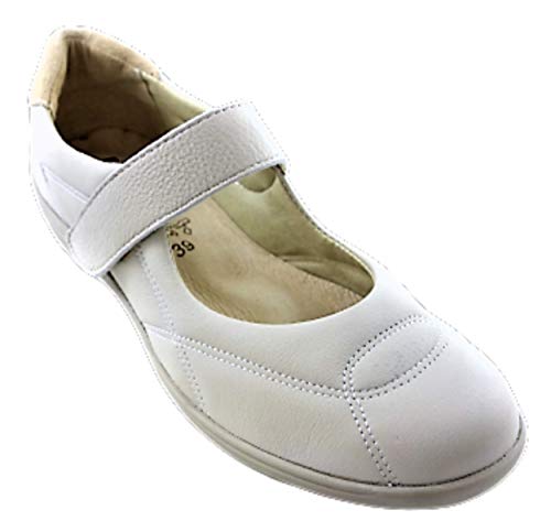 Dora 23 Gel | Therapeutischer FliessGel Riemchen Komfort Schuh | aus echtem Leder | zur Linderung von müden Füssen | mit 2 austauschbaren Einlagen | Extra Wert: 39,90 Euro von Easy Step